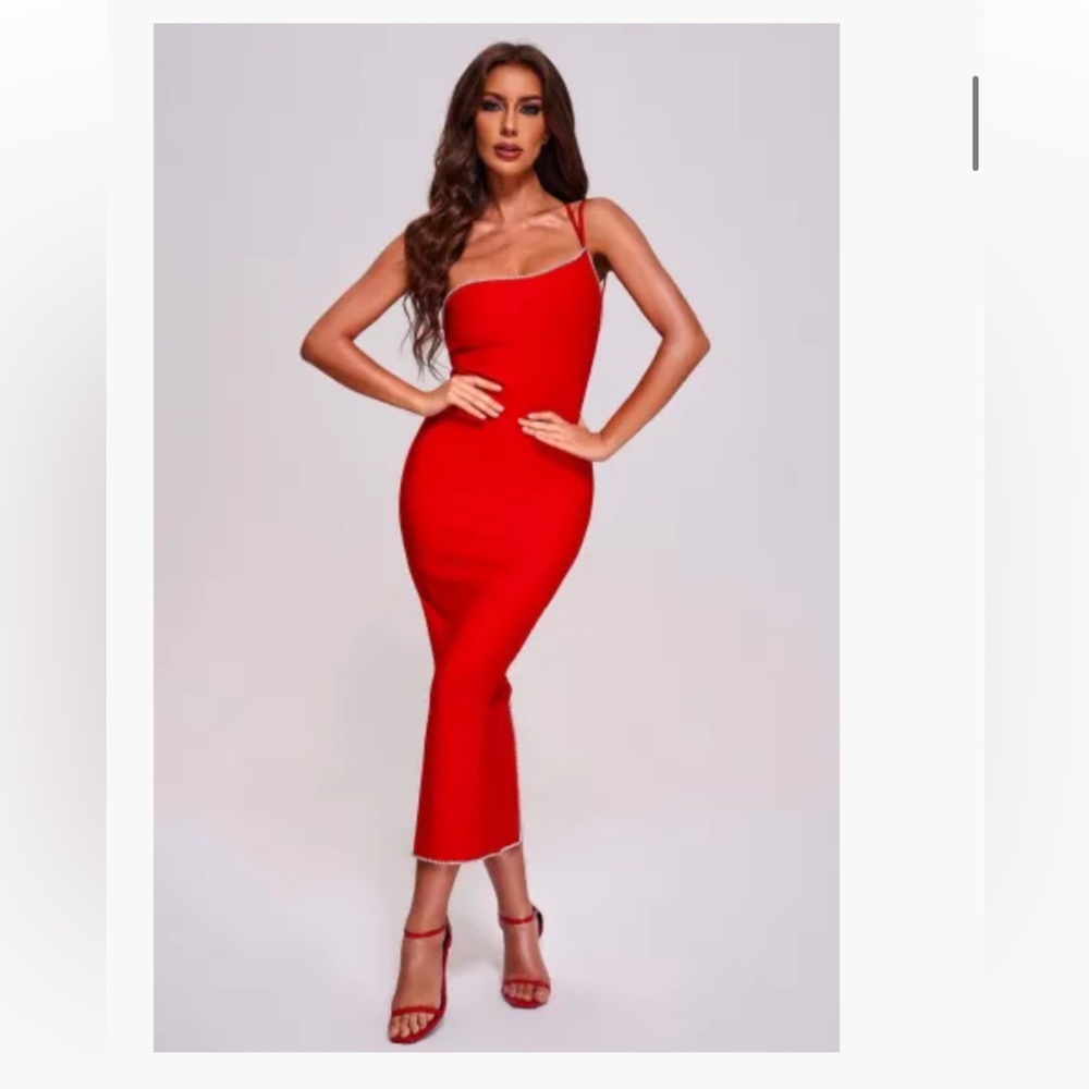 Elegant Red Women's Dress from Bella Barnett